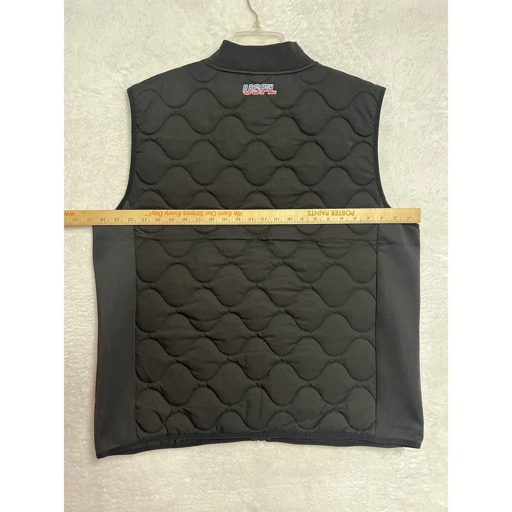 USFL Birmingham Stallions MSX Quilted Full Zip Vest‎ Men's XL NWT
